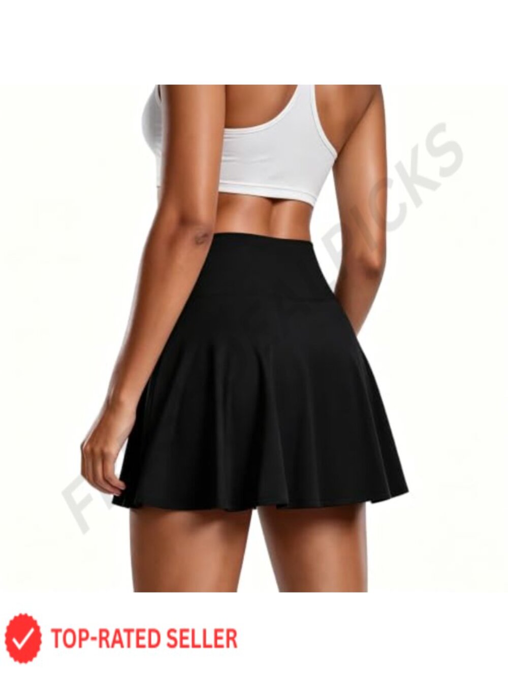 Pleated Tennis Skort with Pockets High Waist Athletic Skirt Built-in Shorts